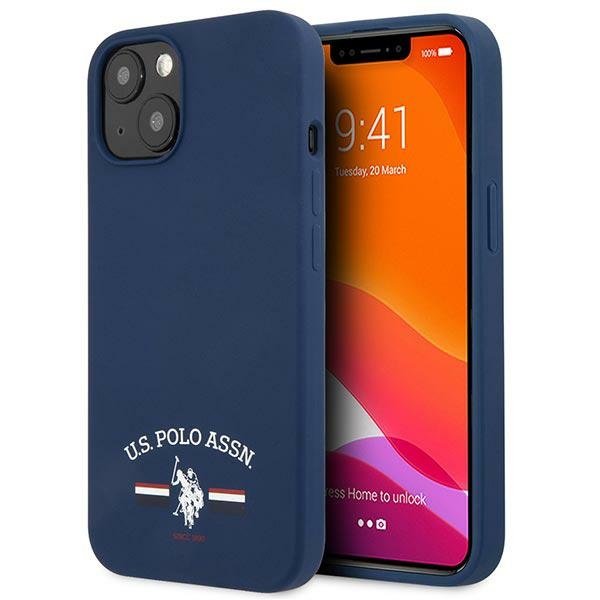 U.S POLO ASSN. Silicone Logo Etui na iPhone 13 (granatowy) USHCP13MSFGV