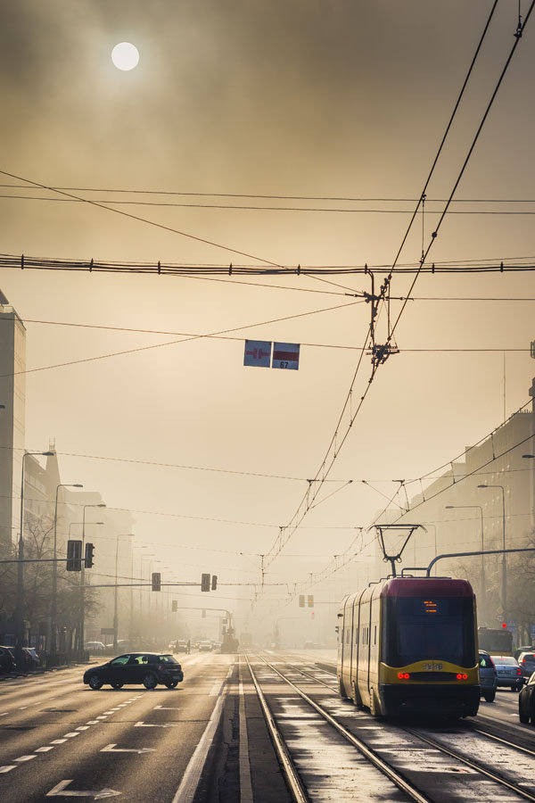Plakat, Warszawa We mgle, 70x100 cm