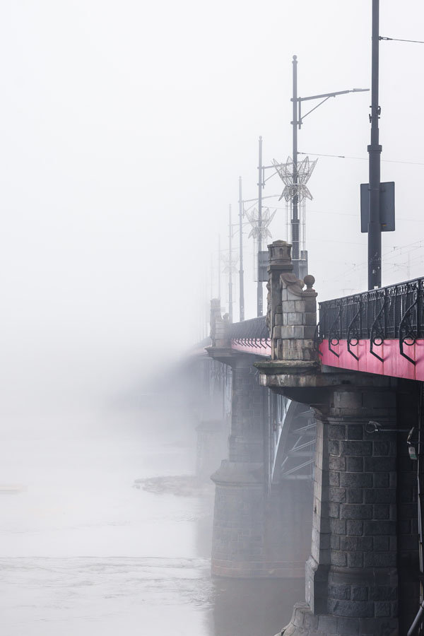 Plakat, Warszawa Most we mgle, 61x91,5 cm