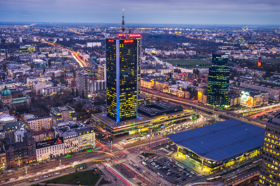 Plakat, Warszawa Dworzec Centralny, 100x70 cm