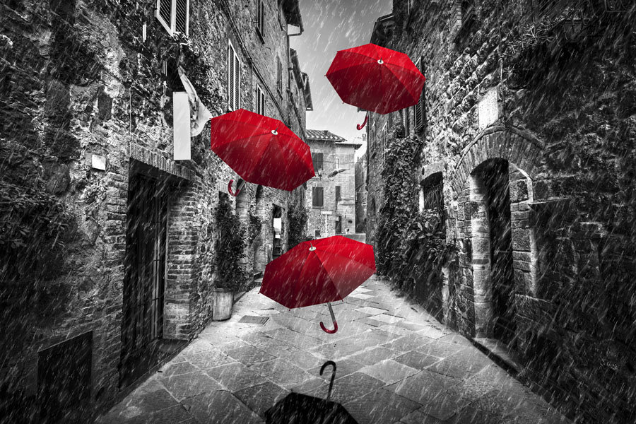Plakat, Parasolki, 50x40 cm