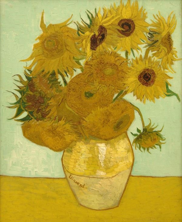 Plakat, Słoneczniki Van Gogh, 20x30 cm