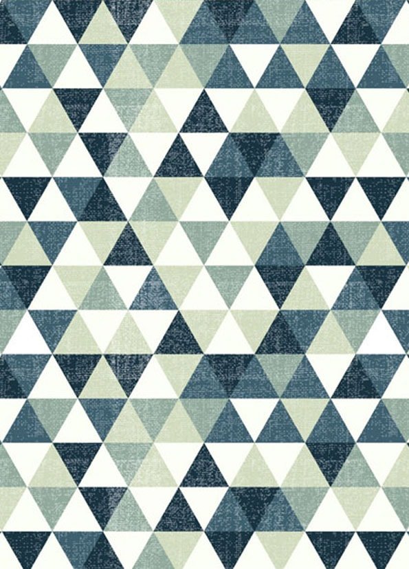 Plakat, Zielone trójkąty, 50x70 cm