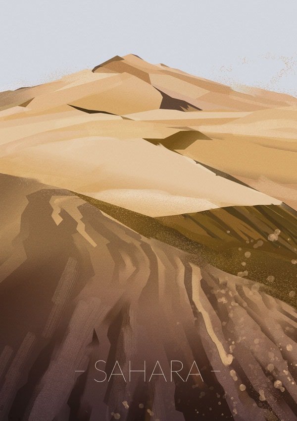 Plakat, Wydmy Sahara, 70x100 cm