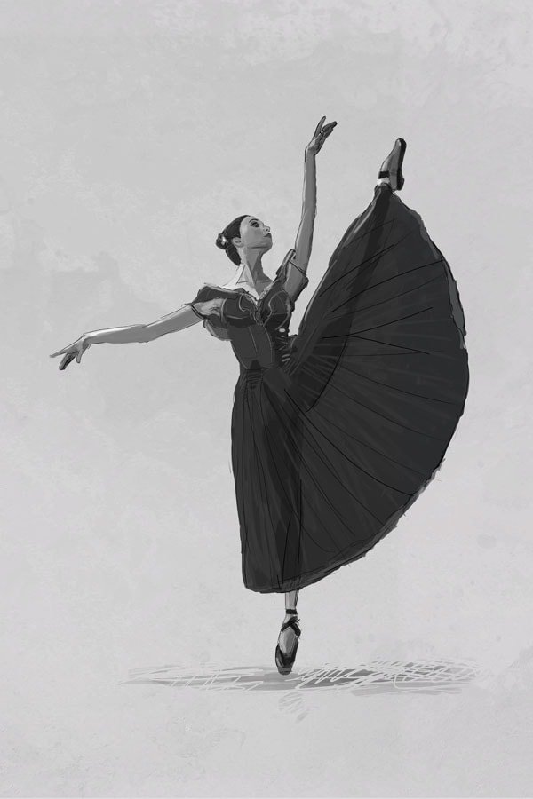 Plakat, Balet - Balerina, 30x40 cm