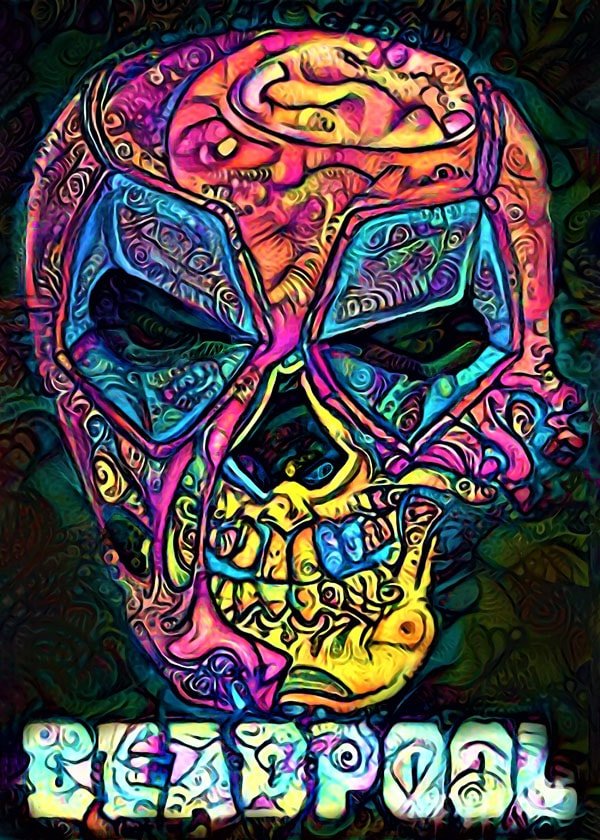 Plakat, PsychoSkulls, Deadpool, Marvel, 21x29,7 cm