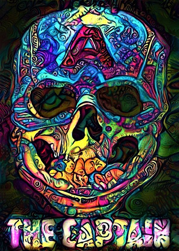 Plakat, PsychoSkulls, Kapitan Ameryka, Marvel, 40x60 cm