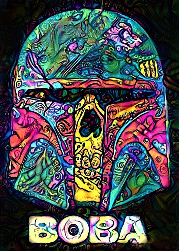 Plakat, PsychoSkulls, Boba Fett, Star Wars Gwiezdne Wojny, 50x70 cm