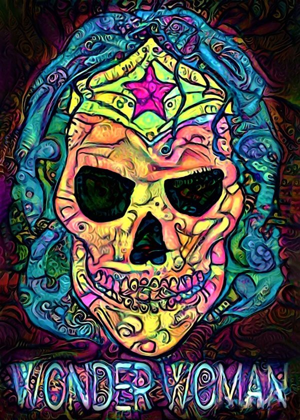 Plakat, PsychoSkulls, Wonder Woman, DC Comics, 21x29,7 cm