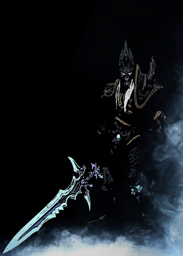 Plakat, BlizzardVerse Stencils - Arthas, the Lich King, Warcraft, 50x70 cm