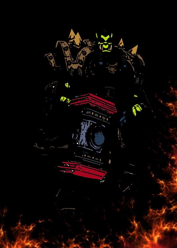 Plakat, BlizzardVerse Stencils - Thrall, the Warchief of the Horde, Warcraft, 50x70 cm