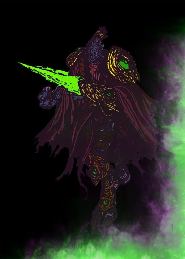 Plakat, BlizzardVerse Stencils - Zeratul, the Dark Prelate, Starcraft, 50x70 cm