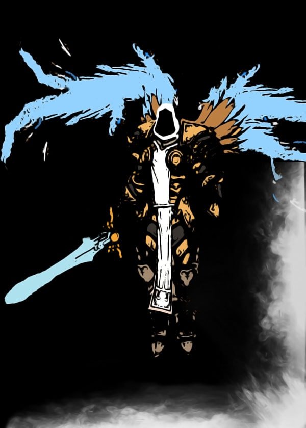 Plakat, BlizzardVerse Stencils - Tyrael, the Stalwart Defender of Mankind, Diablo, 50x70 cm