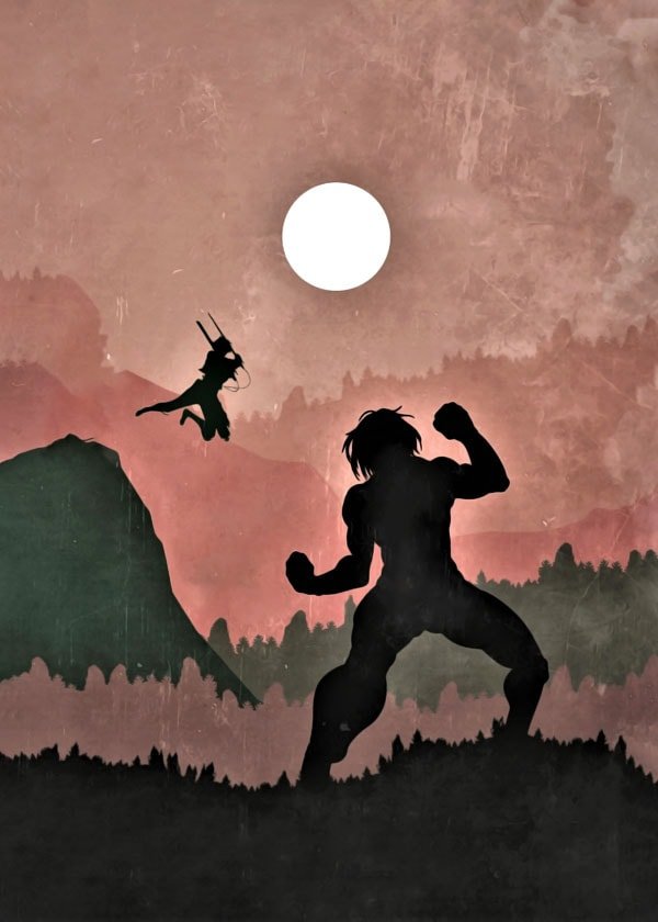 Plakat, Atak Tytanów Attack on Titan Vintage Poster, 40x50 cm