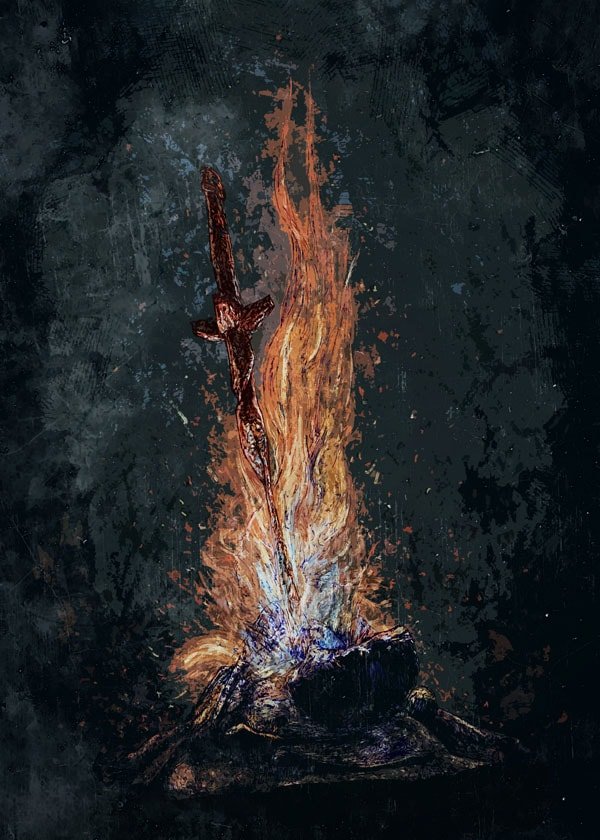 Plakat, Dark Souls - Bonfire, 30x40 cm