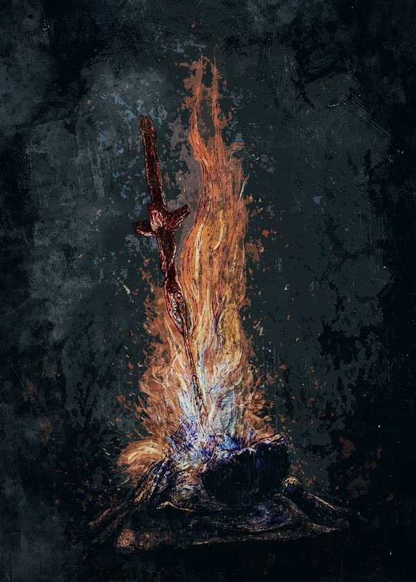 Plakat, Dark Souls - Bonfire, 70x100 cm