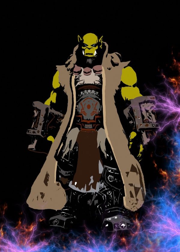 Plakat, BlizzardVerse Stencils - Thrall, the World Shaman, Warcraft, 59,4x84,1 cm