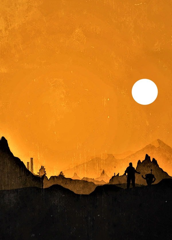 Plakat, Borderlands Vintage Poster, 50x70 cm