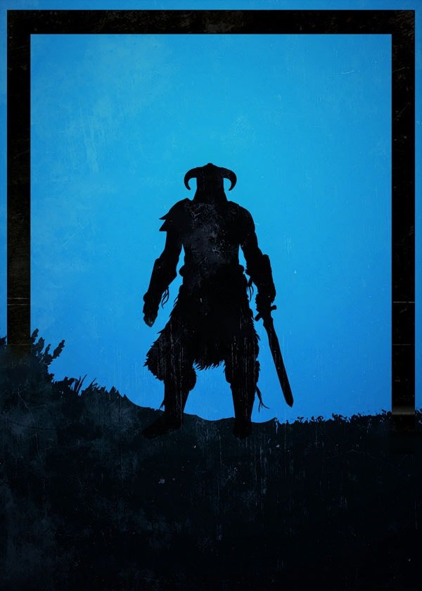 Plakat, Dawn of Heroes - Dragonborn, Skyrim, 50x70 cm