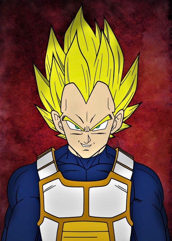 Plakat, Dragon Ball - Vegeta, 50x70 cm