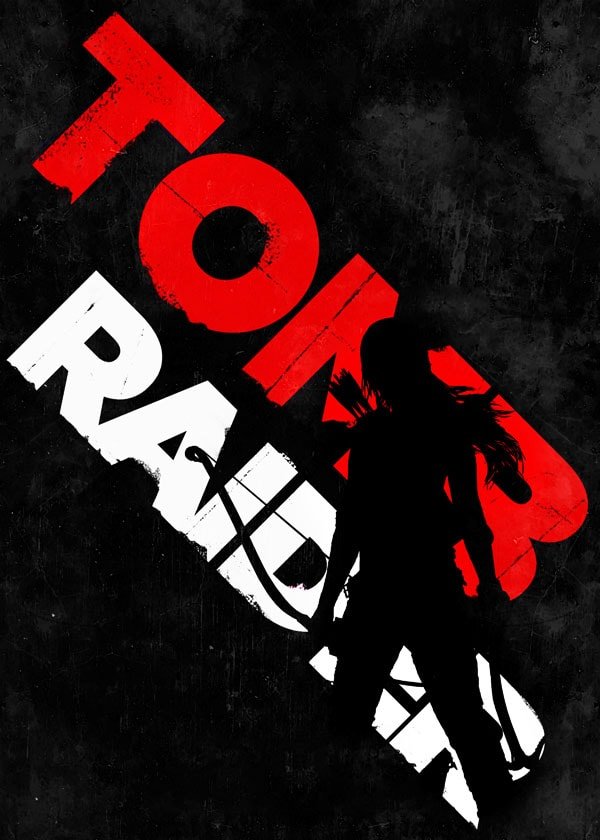 Plakat, Typography Stencils - Tomb Raider, 50x70 cm