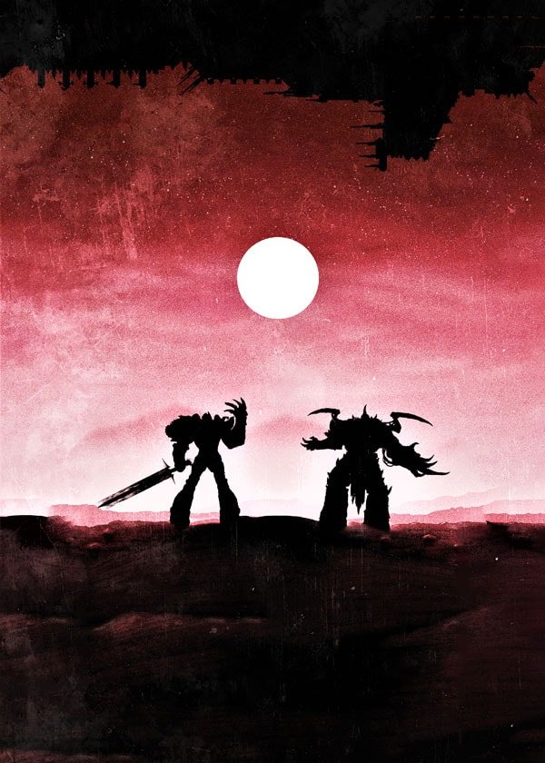 Plakat, Warhammer 40K Vintage Poster, 30x40 cm