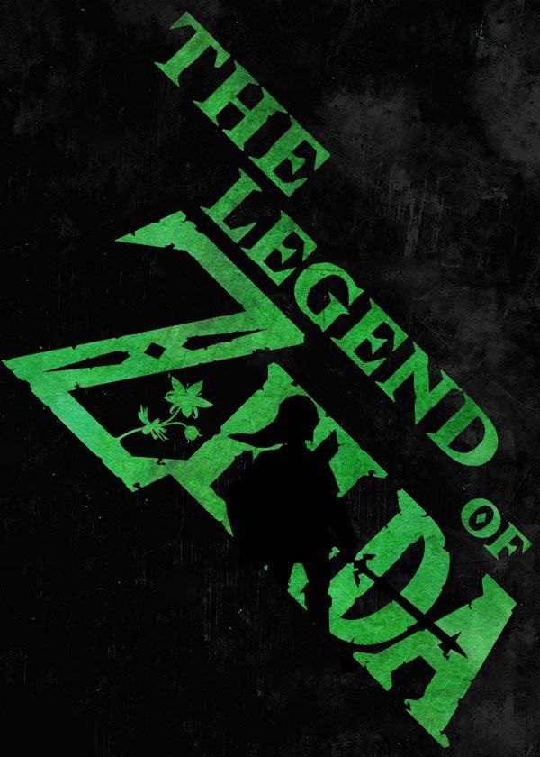Plakat, Typography Stencils - The Legend of Zelda, 50x70 cm