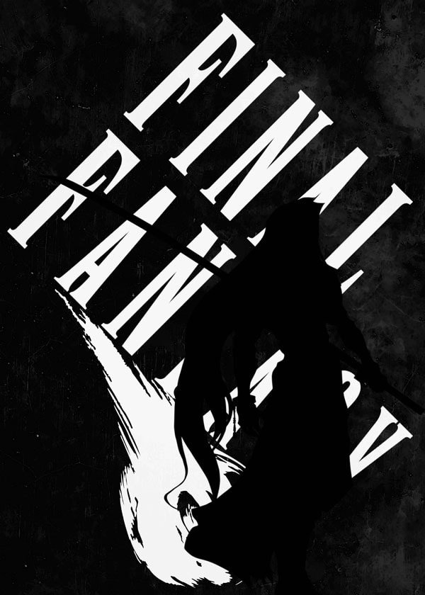 Plakat, Typography Stencils - Final Fantasy, 50x70 cm