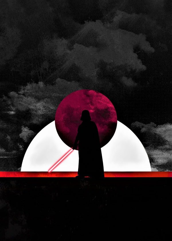 Plakat, Sol Lunaris - Darth Vader, Gwiezdne Wojny Star Wars, 40x60 cm
