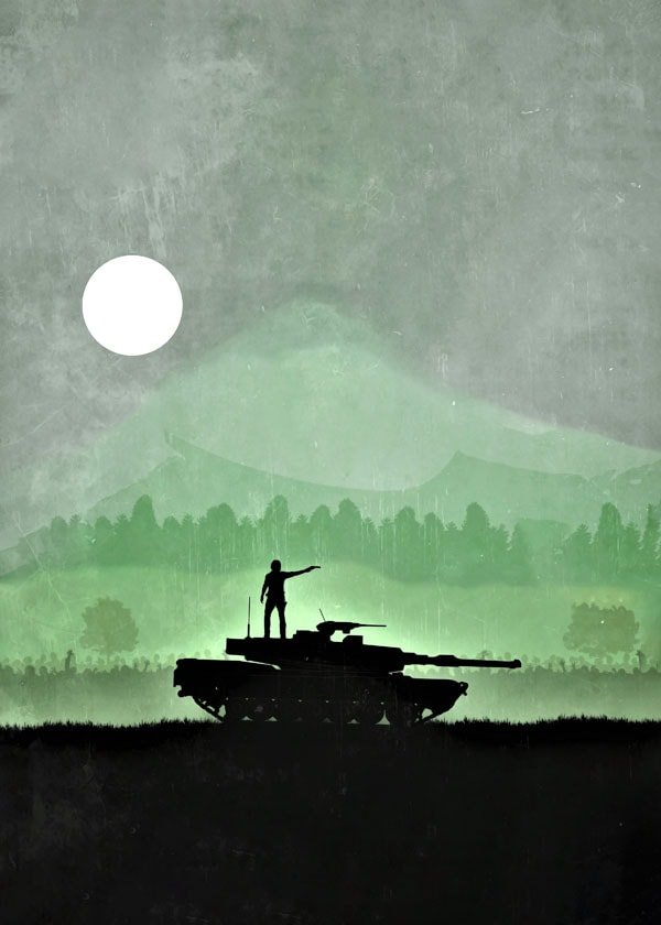 Plakat, The Walking Dead Vintage Poster, 60x80 cm