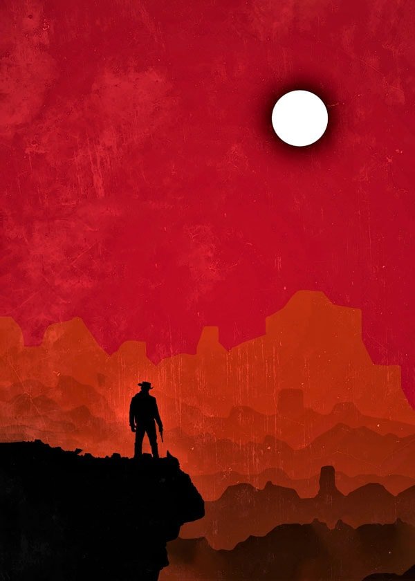 Plakat, Red Dead Redemption Vintage Poster, 60x80 cm