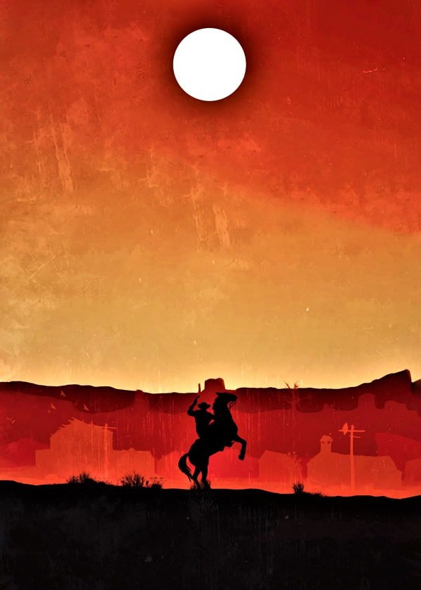 Plakat, Red Dead Redemption Vintage Poster v2, 40x50 cm