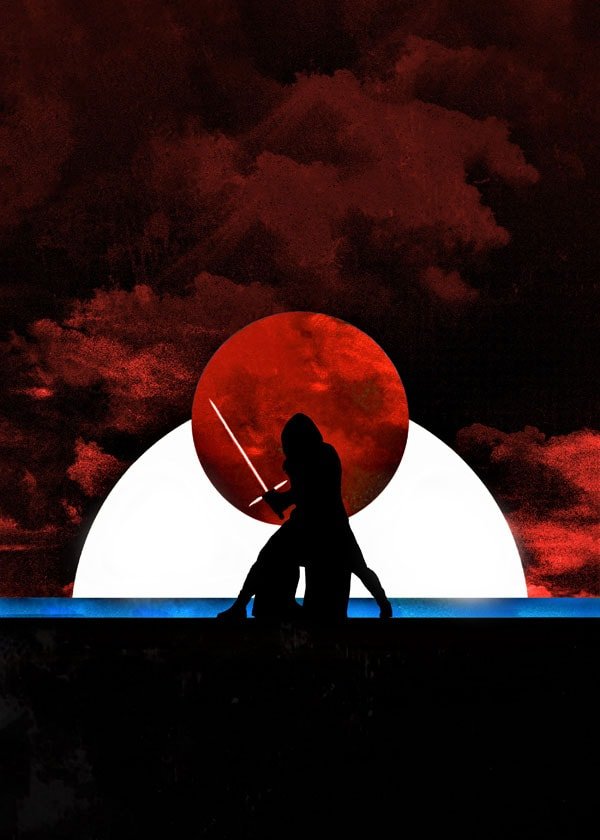 Plakat, Sol Lunaris - Kylo Ren, Gwiezdne Wojny Star Wars, 60x80 cm