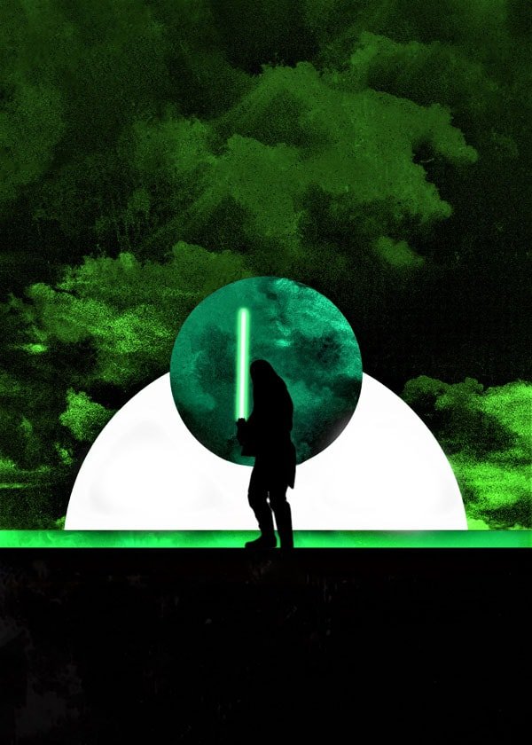 Plakat, Sol Lunaris - Qui-Gon Jinn, Gwiezdne Wojny Star Wars, 42x59,4 cm