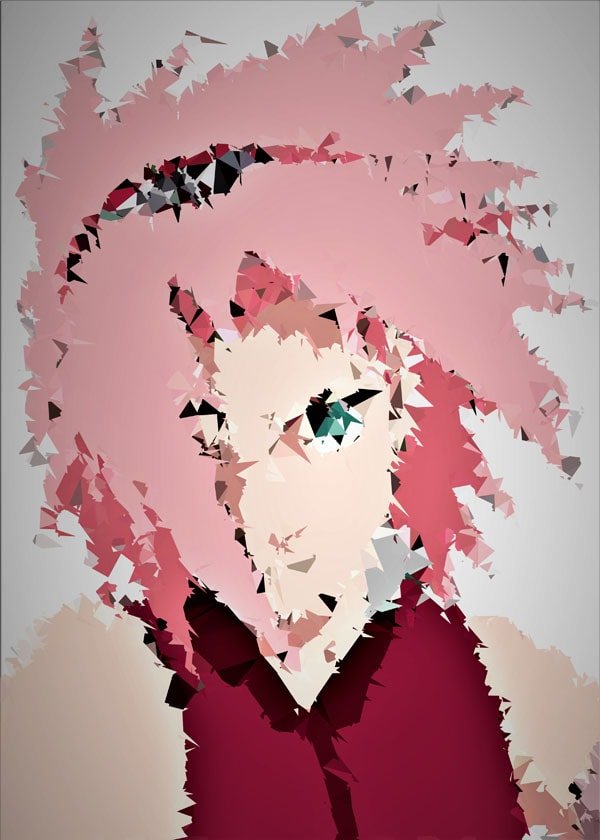 Plakat, POLYamory - Sakura, Naruto, 50x70 cm