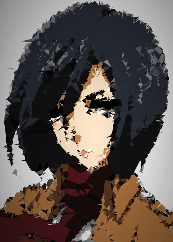 Plakat, POLYamory - Mikasa, Attack on Titan Atak Tytanów, 70x100 cm