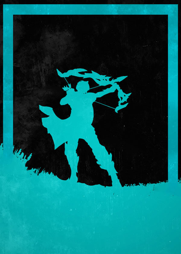 Plakat, League of Legends - Ashe, 50x70 cm