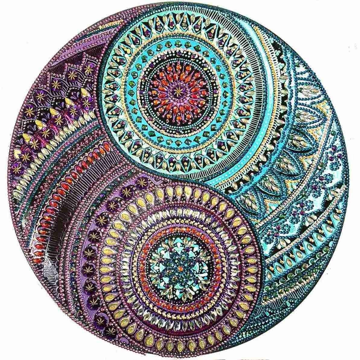 Haft Diamentowy Magiczne Okręgi 40x40 cm