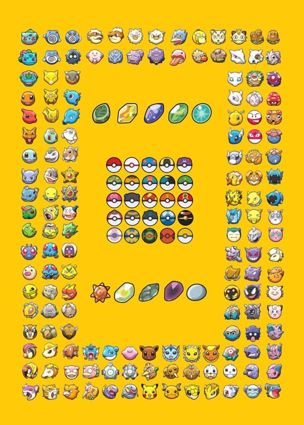 Plakat, Pokemon - The First Generation, 30x40 cm