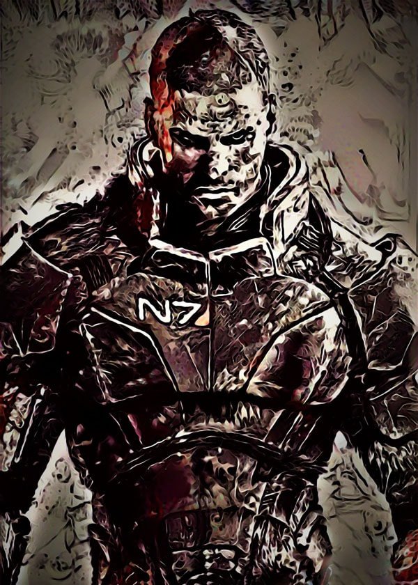 Plakat, Legends of Bedlam - Shepard, Mass Effect, 50x70 cm