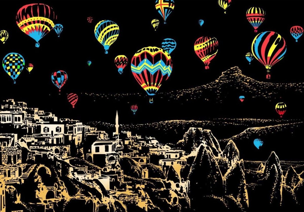 Magiczna Zdrapka Kapadocja Święto Balonów 40x28cm