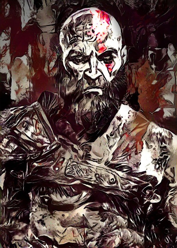 Plakat, Legends of Bedlam - Kratos, God of War, 70x100 cm