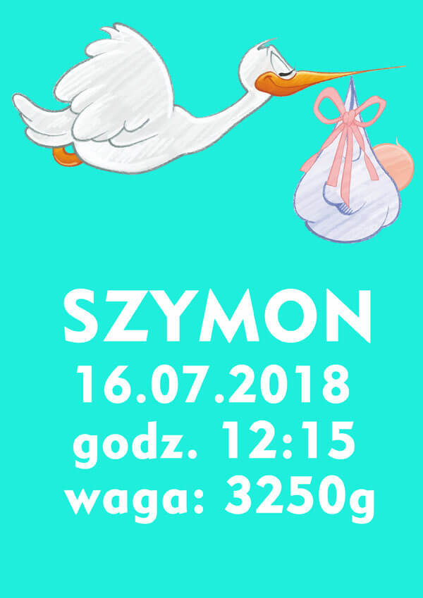 Plakat, Metryczka dla chłopczyka, 61x91,5 cm