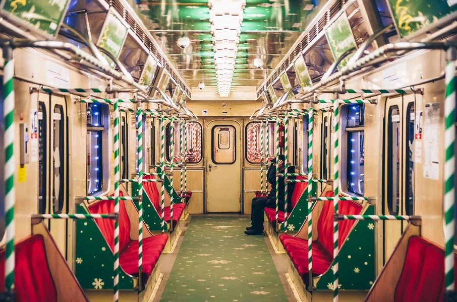 Plakat, Warszawa Świąteczne metro, 40x30 cm