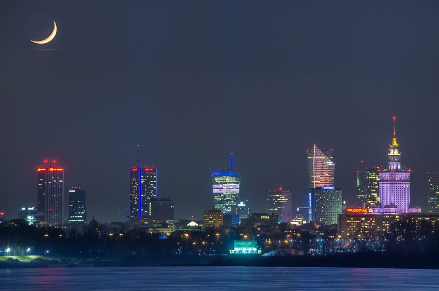 Plakat, Warszawa Księżyc Sierp, 40x30 cm