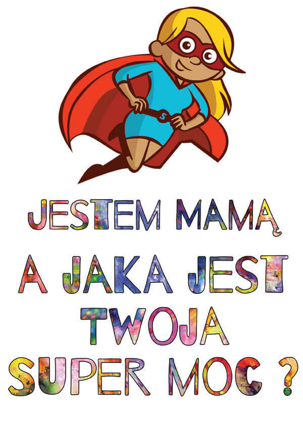 Plakat, Super mama, 40x50 cm