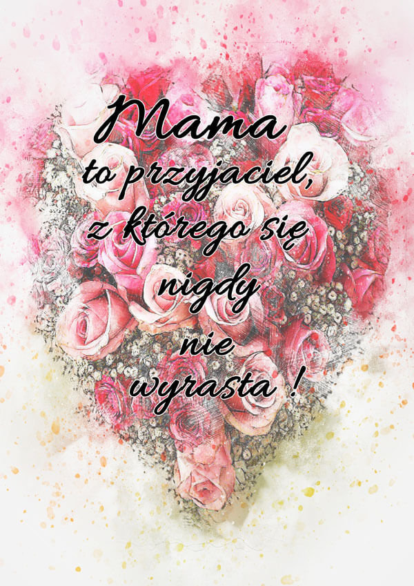 Plakat, Mama przyjaciel, 61x91,5 cm