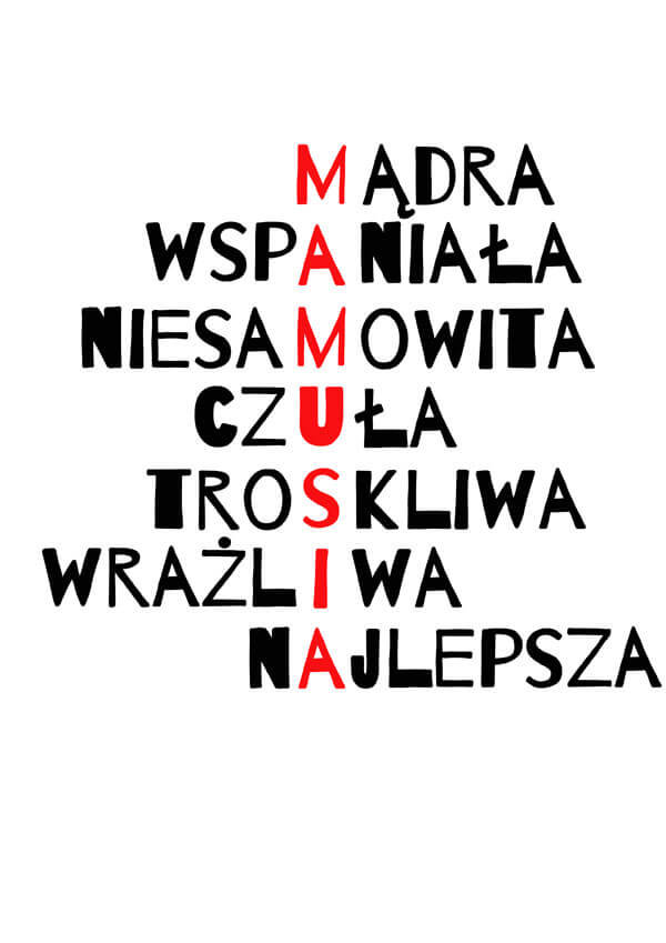 Plakat, Mamusia, 50x70 cm