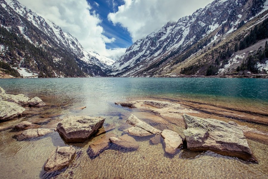 Plakat, Gaube Lake Francja piereneje, 70x50 cm