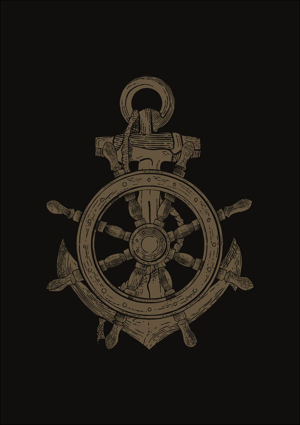 Plakat, Koło i Kotwica II, 60x80 cm